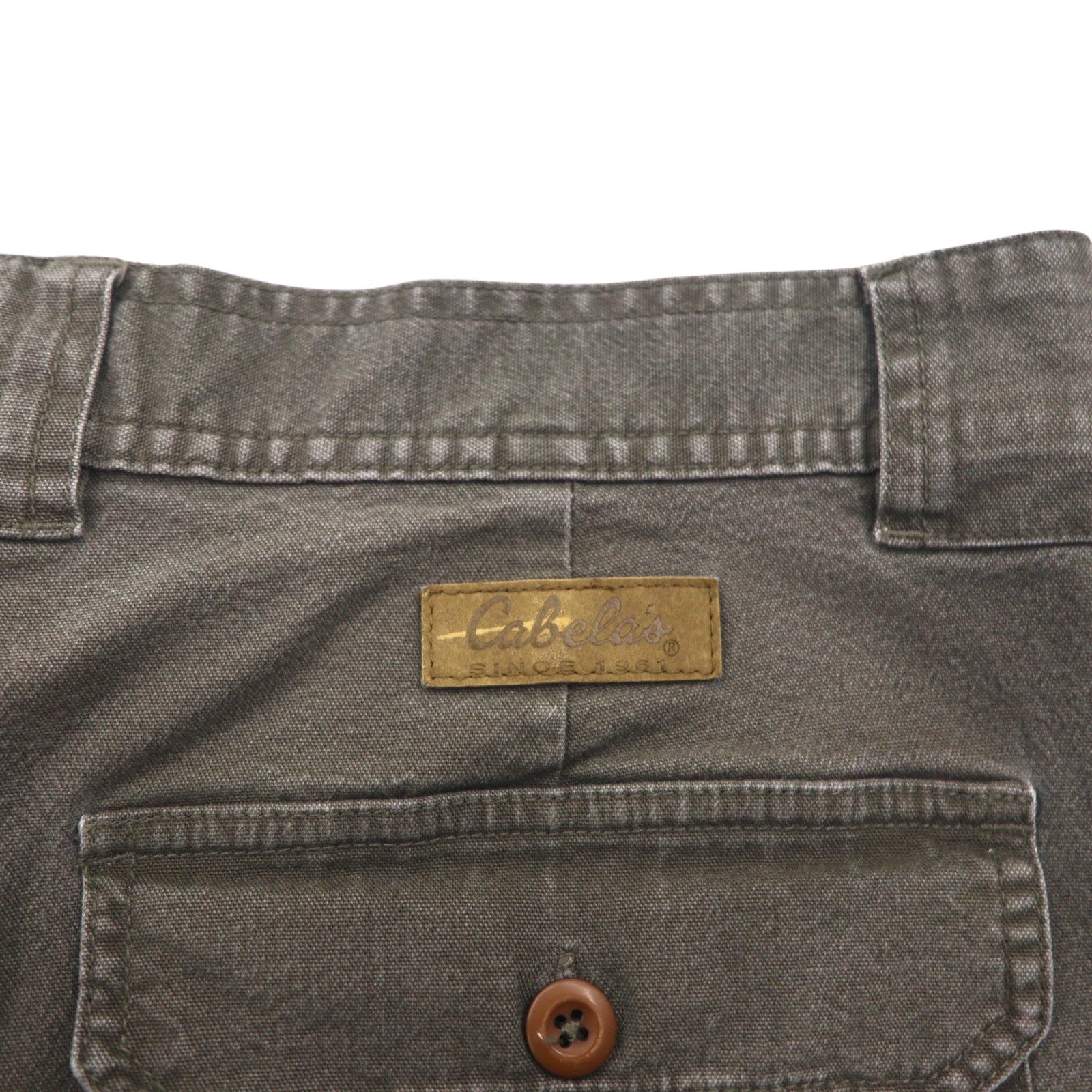 Cabela's anni '90, pantaloncini bush, pantaloncini corti, taglia L, cachi, cotone, tasche