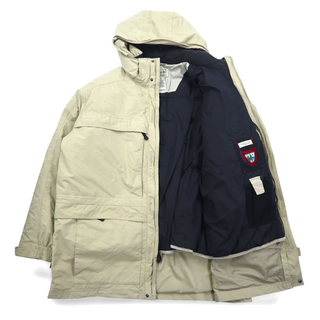 L.L.Bean 3WAY Giacca Piumino GORE-TEX Mountain Parka XXL Beige Maine Warden's 3-in-1 Parka JMY5
