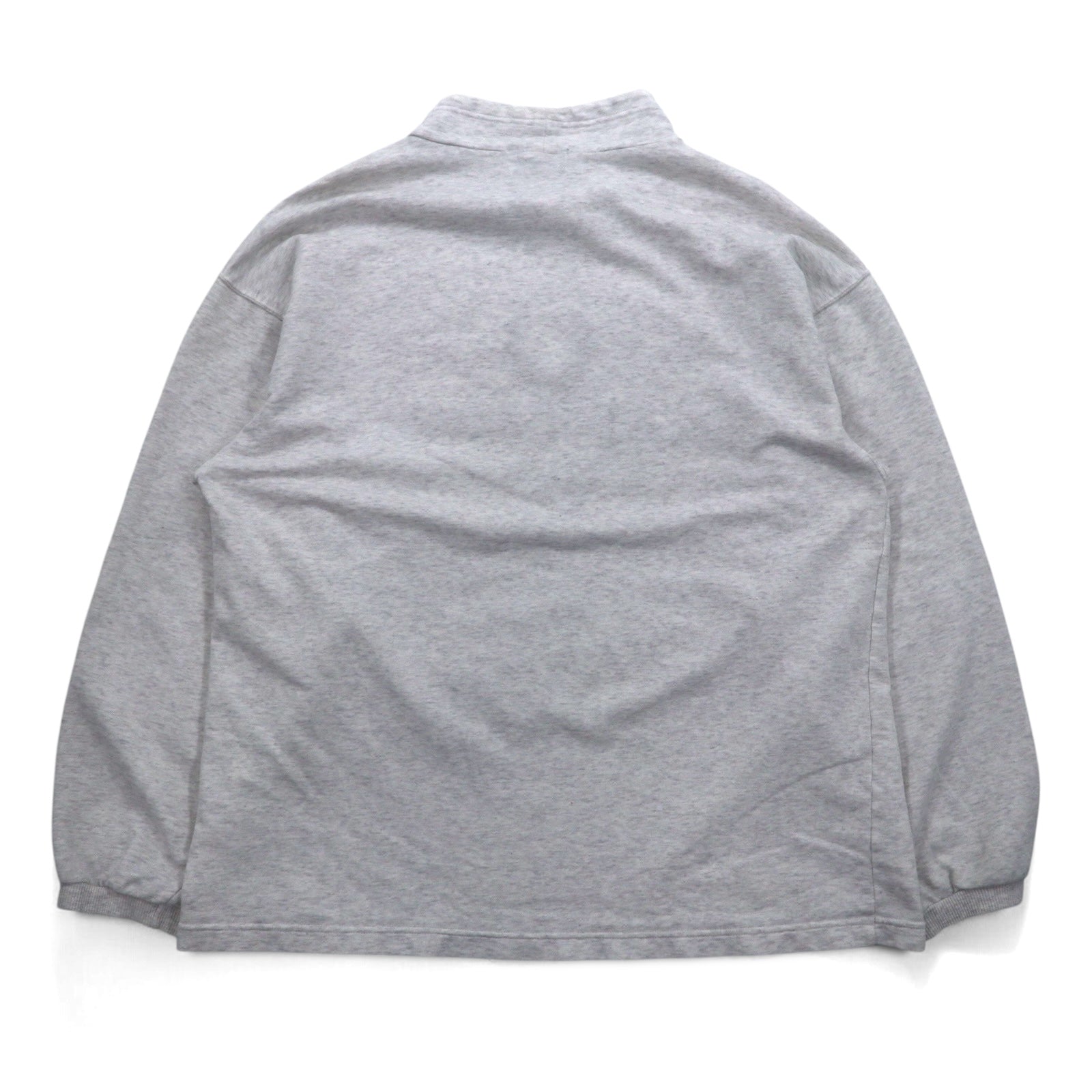 FRED PERRY anni '90 Felpa a collo alto con coulisse, taglia L, colore grigio, collo a bottiglia, Made in Japan