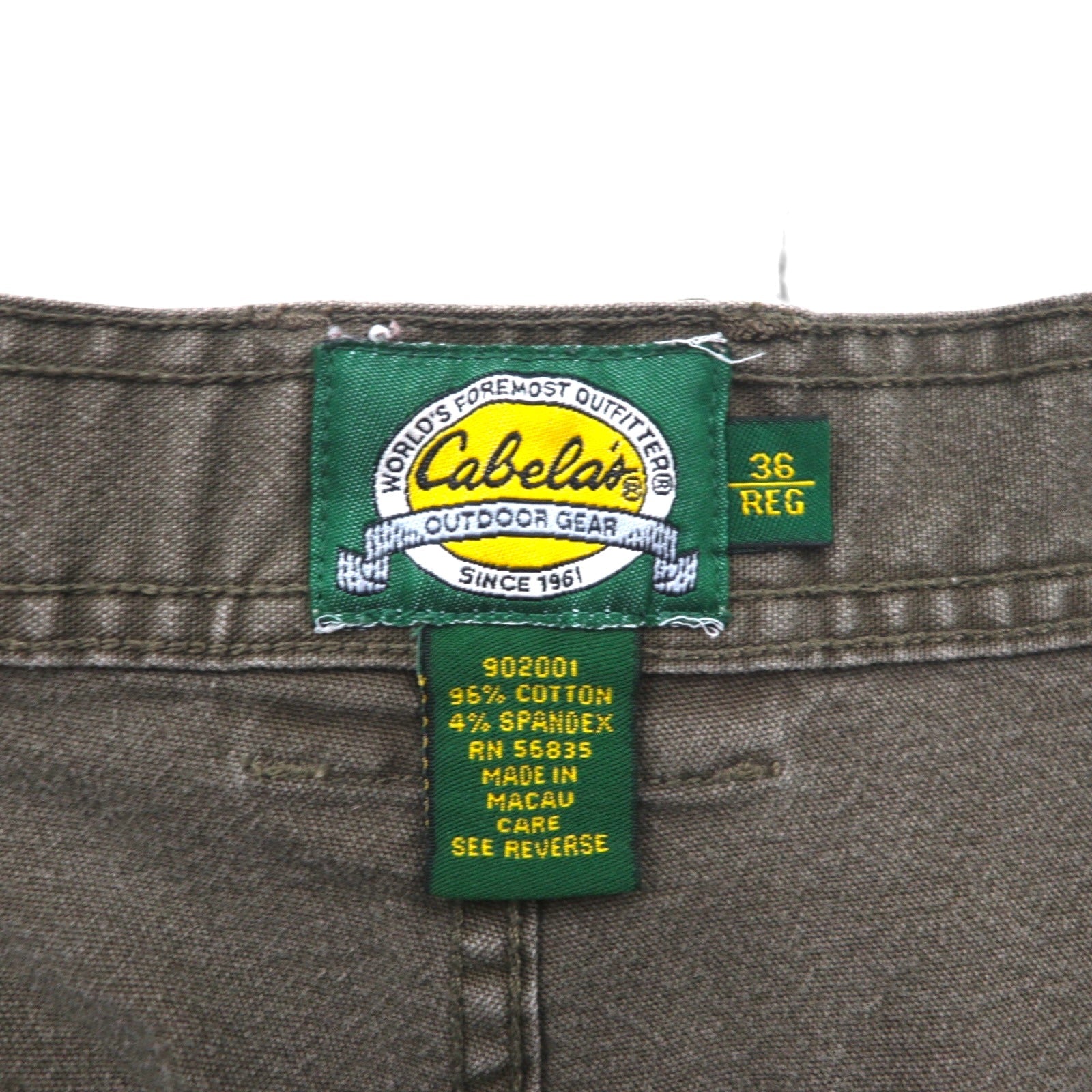 Cabela's anni '90, pantaloncini bush, pantaloncini corti, taglia L, cachi, cotone, tasche