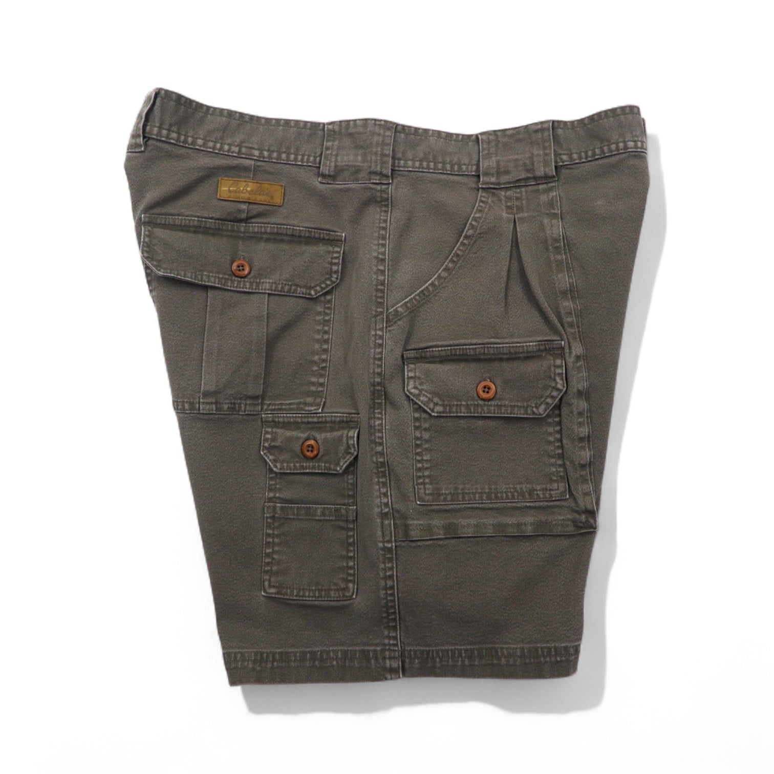 Cabela's anni '90, pantaloncini bush, pantaloncini corti, taglia L, cachi, cotone, tasche