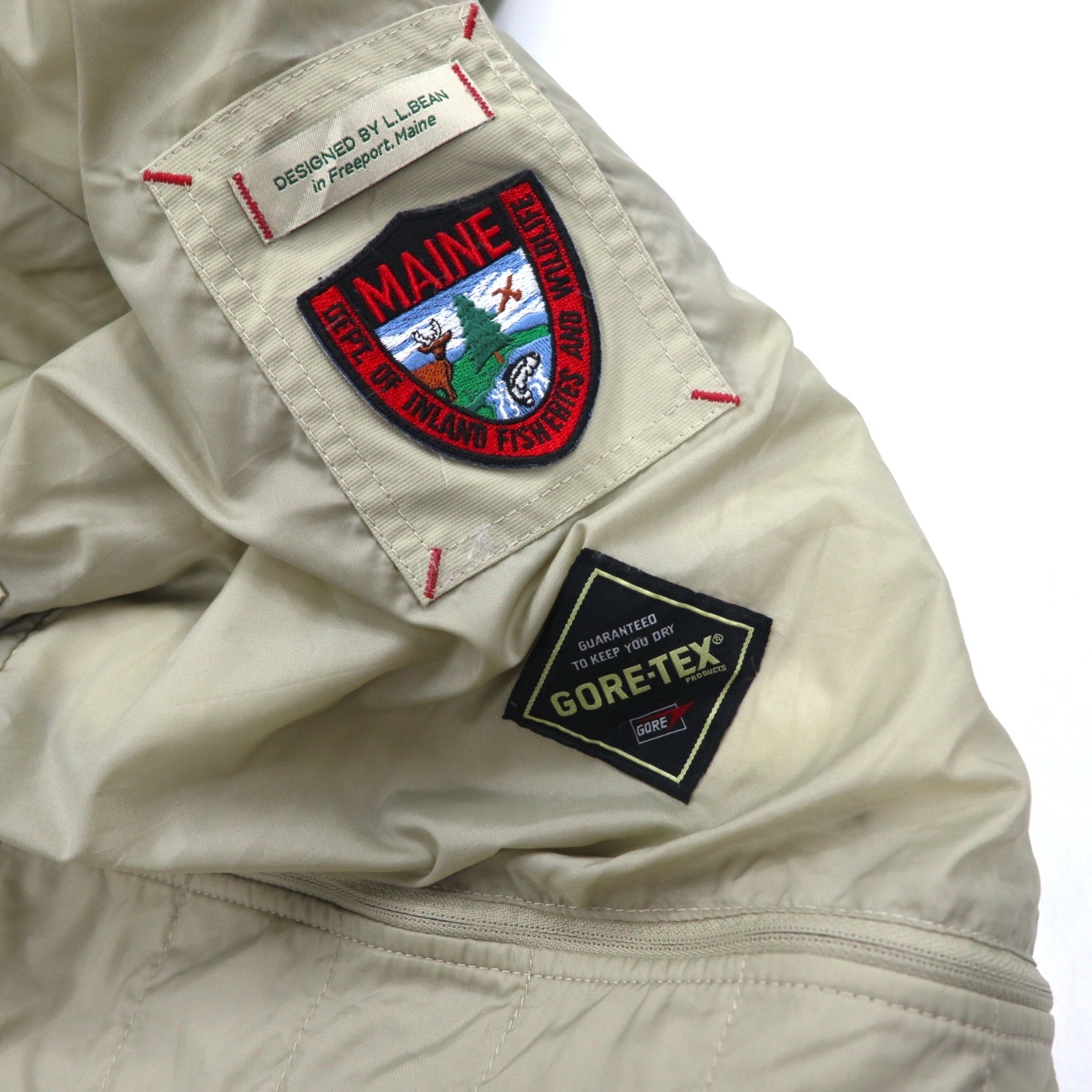 L.L.Bean 3WAY Giacca Piumino GORE-TEX Mountain Parka XXL Beige Maine Warden's 3-in-1 Parka JMY5