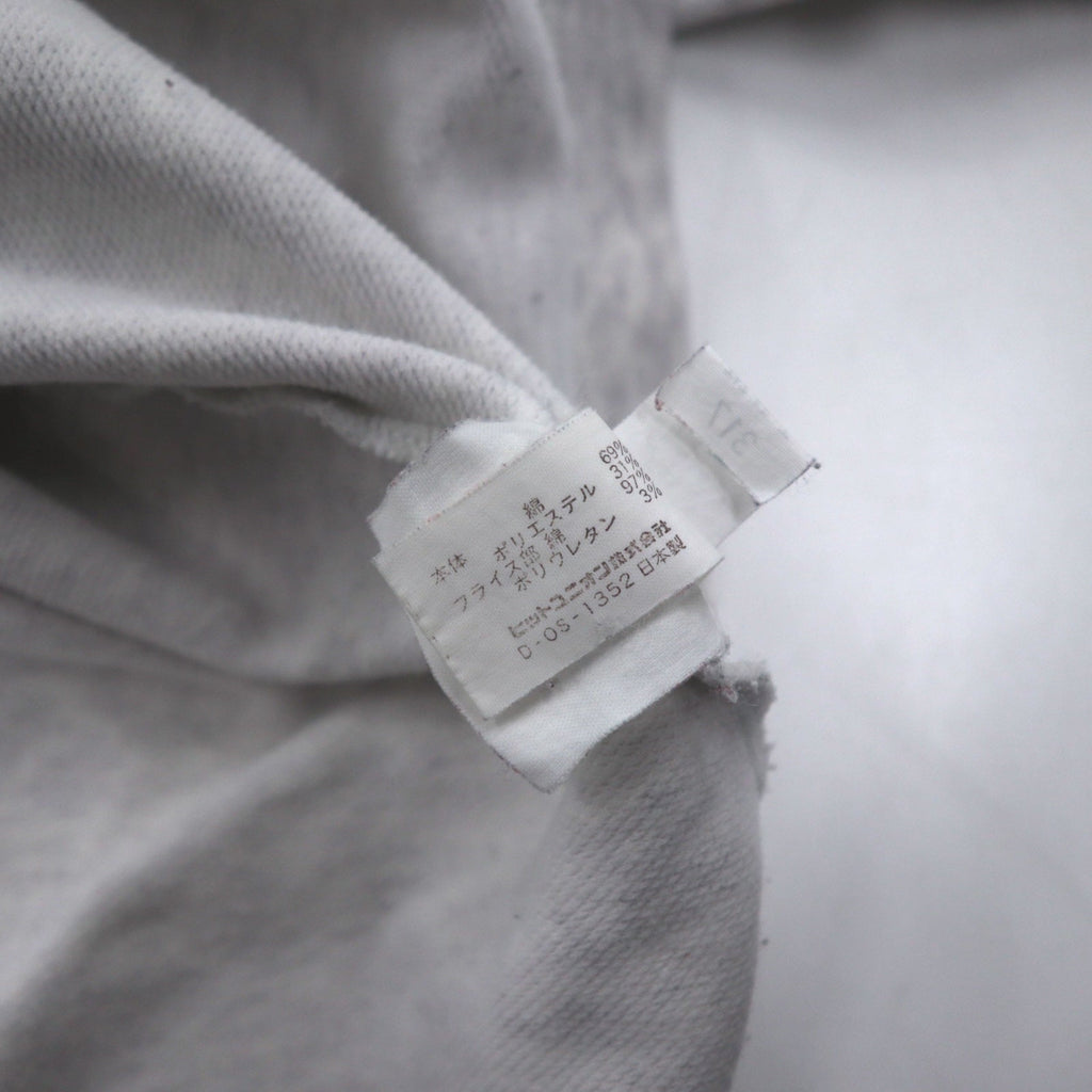 FRED PERRY anni '90 Felpa a collo alto con coulisse, taglia L, colore grigio, collo a bottiglia, Made in Japan