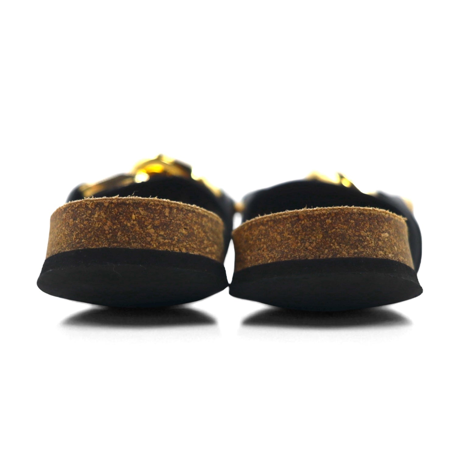 JW ANDERSON Ciabatte Slides Catena Dorata 26-26.5cm Nero Metallo Pelle