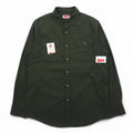 Wrangler Work Shirt M Khaki Epic Soft Long Sleeve Twill Woven Shirt HLB2AWG Nuovo