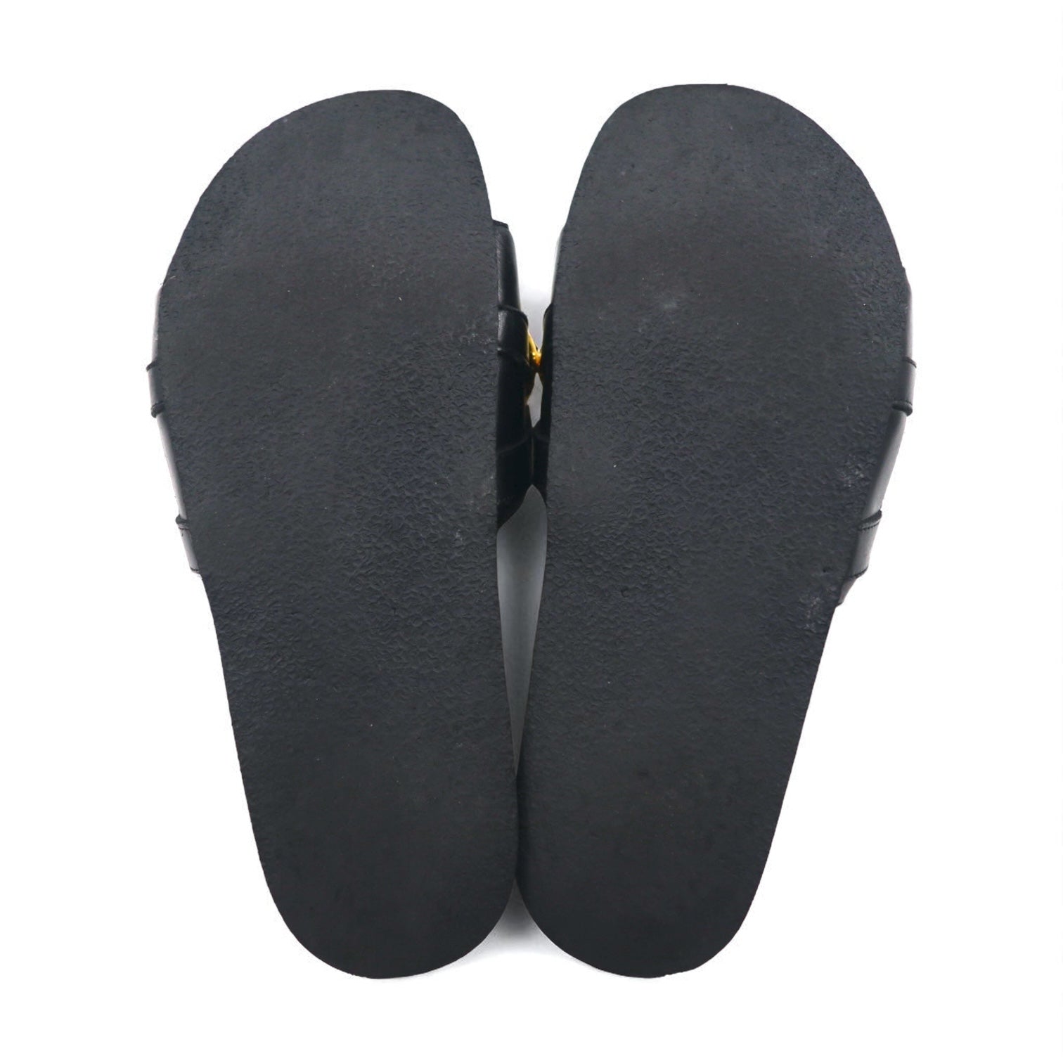 JW ANDERSON Ciabatte Slides Catena Dorata 26-26.5cm Nero Metallo Pelle