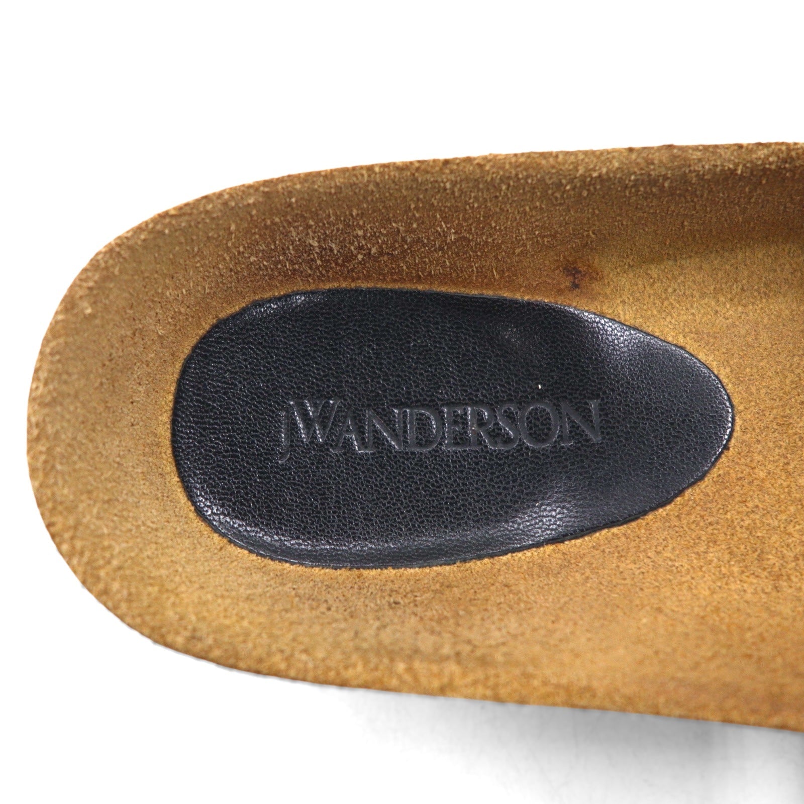 JW ANDERSON Ciabatte Slides Catena Dorata 26-26.5cm Nero Metallo Pelle
