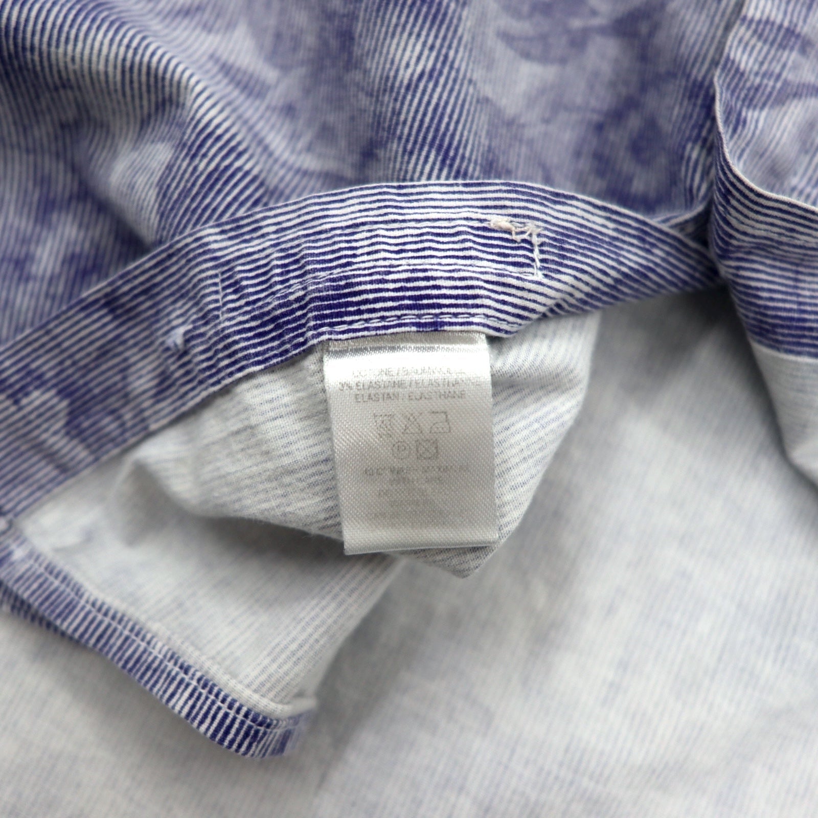 Paul Smith Camicia in cotone blu con motivo floreale e logo ricamato, taglia M