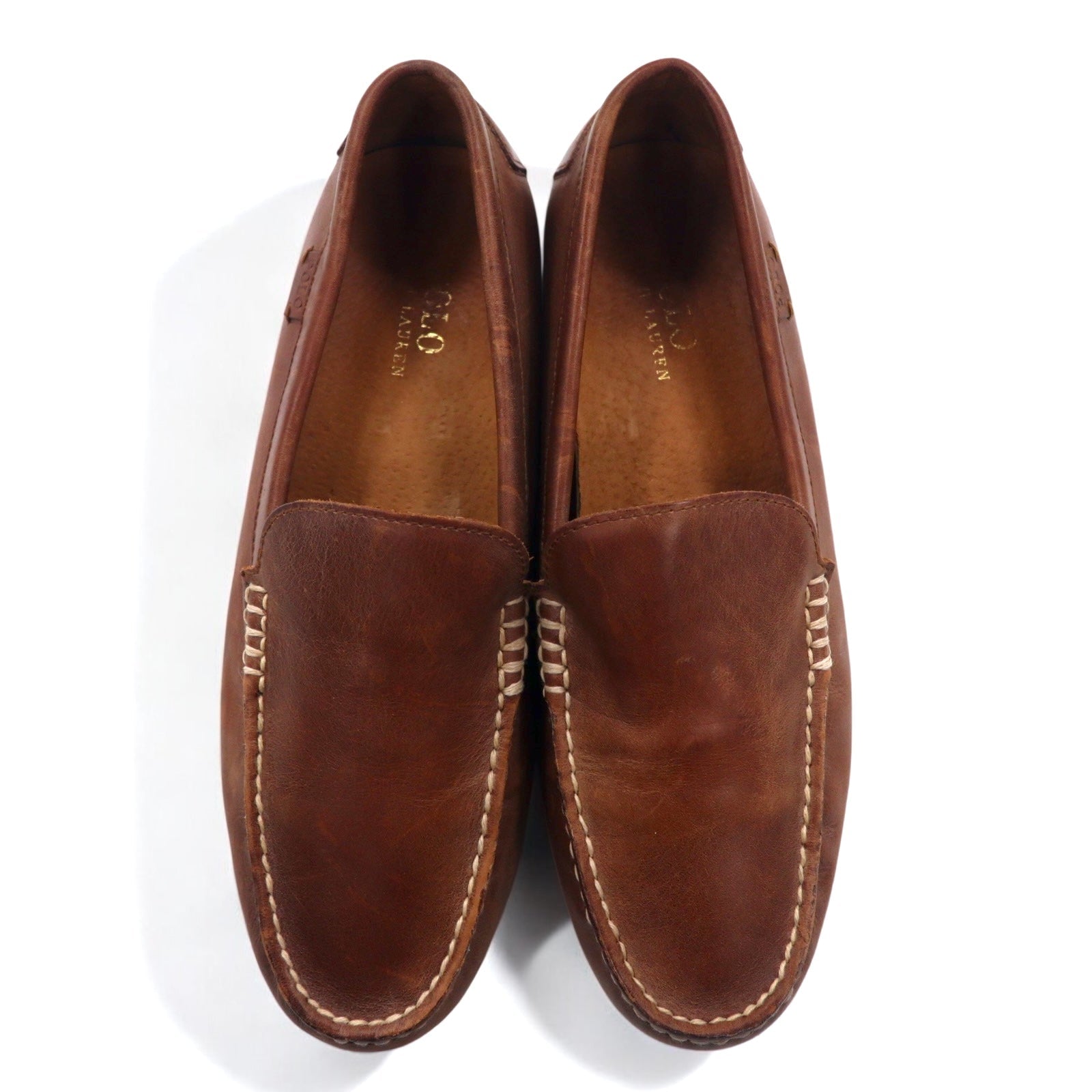 POLO RALPH LAUREN Mocassini Driving Loafers 28.5cm Marroni Pelle Woodley Driving Loafers 14557