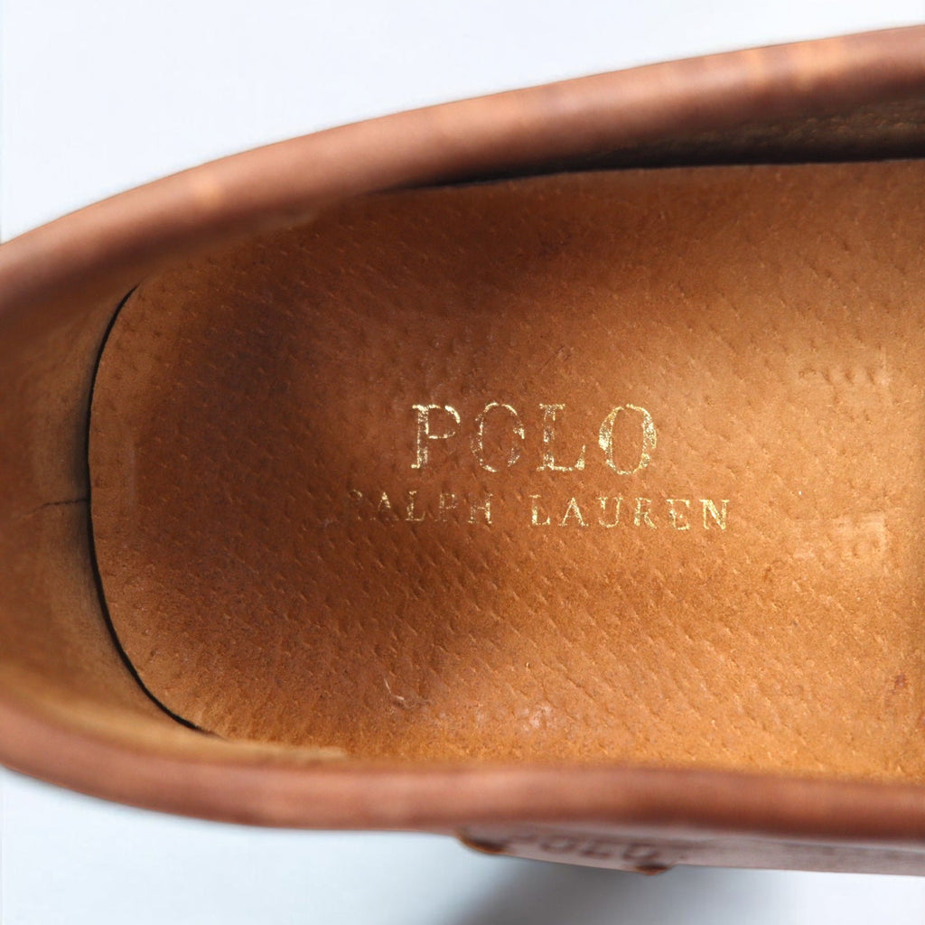 POLO RALPH LAUREN Mocassini Driving Loafers 28.5cm Marroni Pelle Woodley Driving Loafers 14557