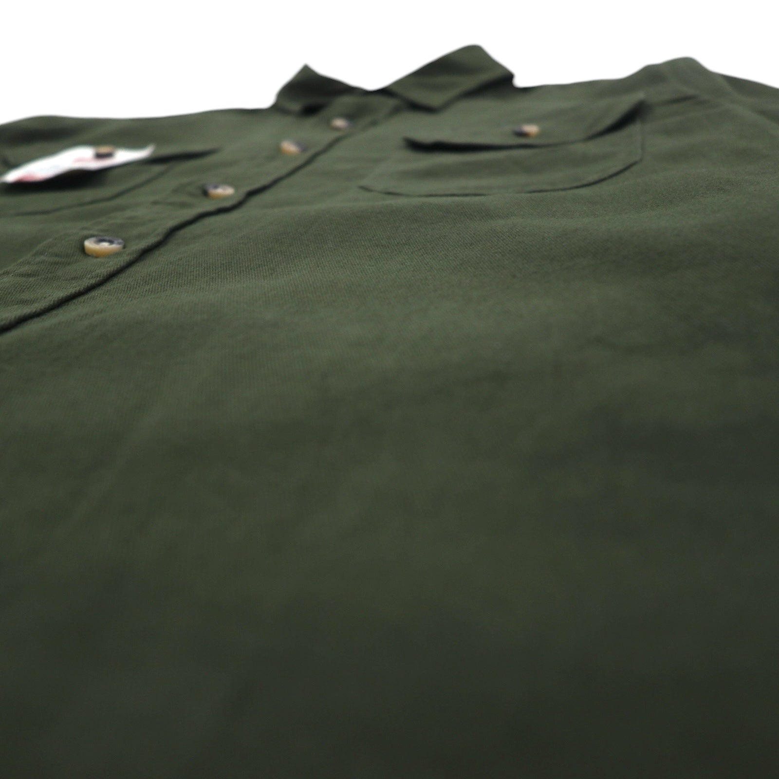 Wrangler Work Shirt M Khaki Epic Soft Long Sleeve Twill Woven Shirt HLB2AWG Nuovo