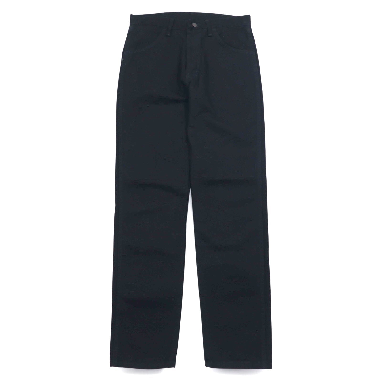 RUSTLER (Wrangler) Jeans Dritti Denim M Neri Regular Fit 87619CB Made in Mexico Nuovo con Etichette