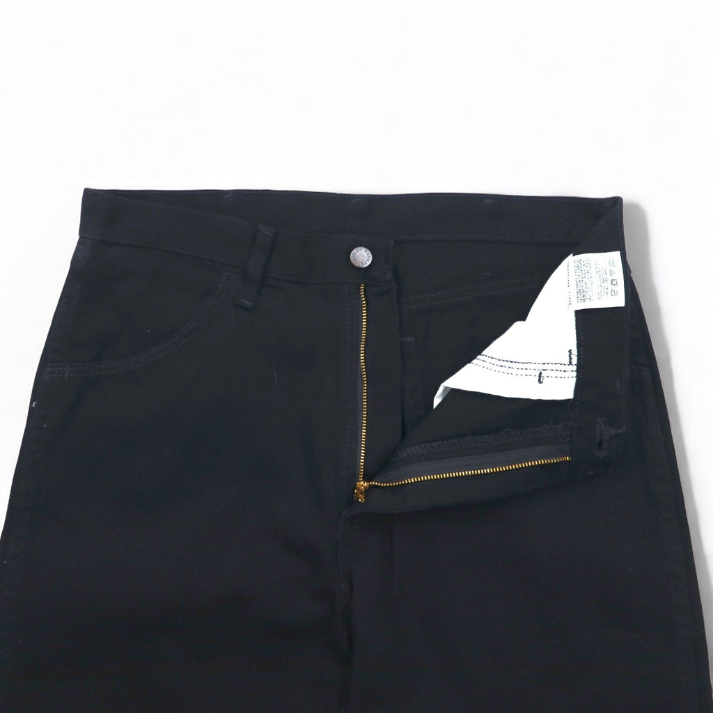 RUSTLER (Wrangler) Jeans Dritti Denim M Neri Regular Fit 87619CB Made in Mexico Nuovo con Etichette