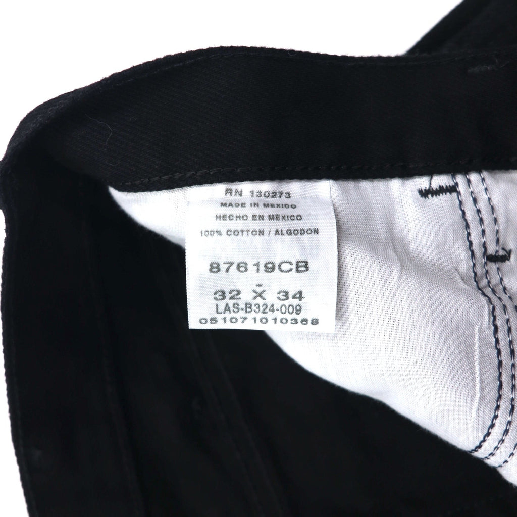 RUSTLER (Wrangler) Jeans Dritti Denim M Neri Regular Fit 87619CB Made in Mexico Nuovo con Etichette