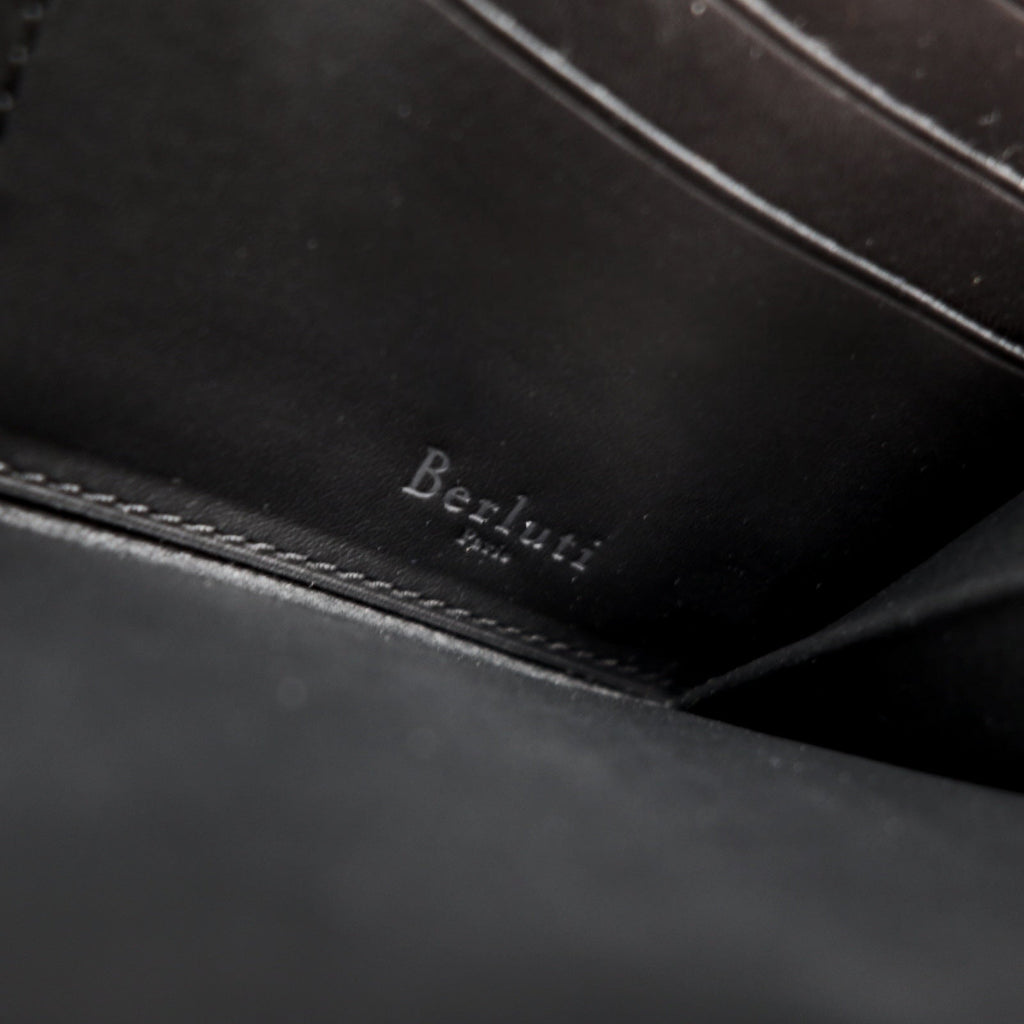 Berluti ラウンドジップ 長財布 Scott Campbell Tattoo コラボレーション カーフ レザー ブラック