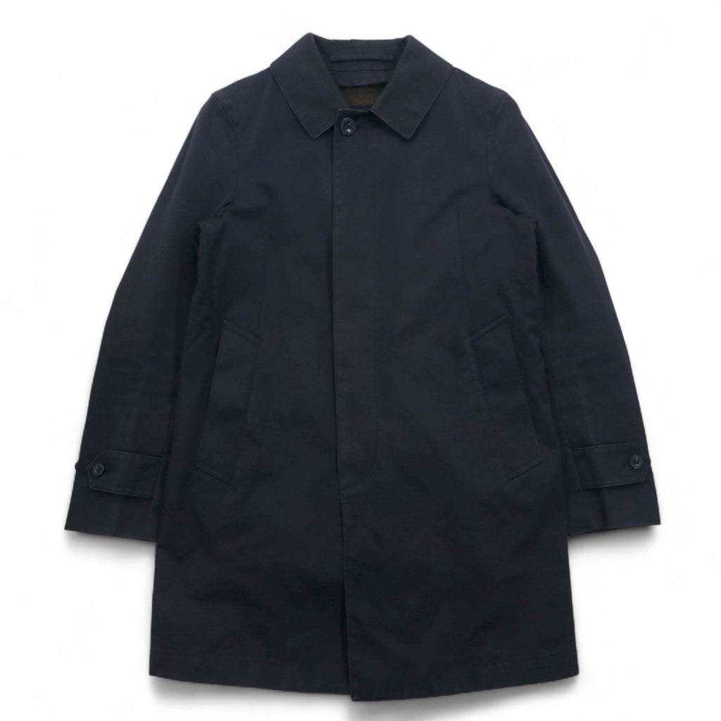 TOMORROWLAND Cappotto monopetto S nero cotone con fodera rimovibile in cashmere e seta