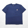 T-shirt Carhartt con taschino, taglia L, blu, ORIGINAL FIT, made in Guatemala
