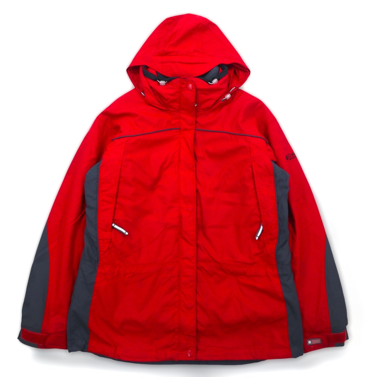 Columbia Anni '90 Giacca a vento 3-IN-1 Giacca invernale L Rossa INTERCHANGE con fodera rimovibile Sunrise Peak Parka SL7379 Fabbricato in Sri Lanka