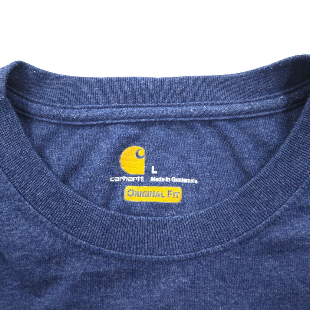 T-shirt Carhartt con taschino, taglia L, blu, ORIGINAL FIT, made in Guatemala