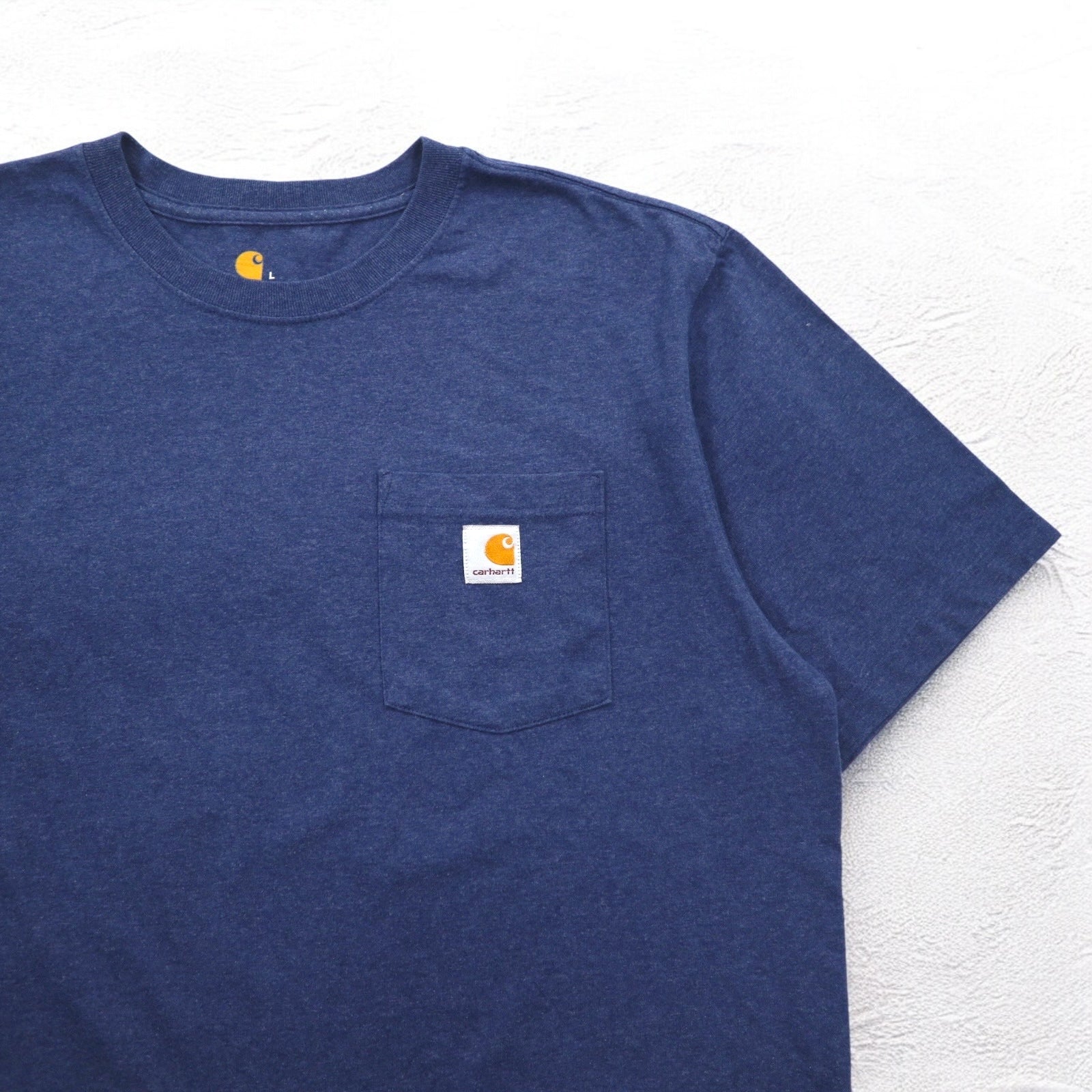 T-shirt Carhartt con taschino, taglia L, blu, ORIGINAL FIT, made in Guatemala