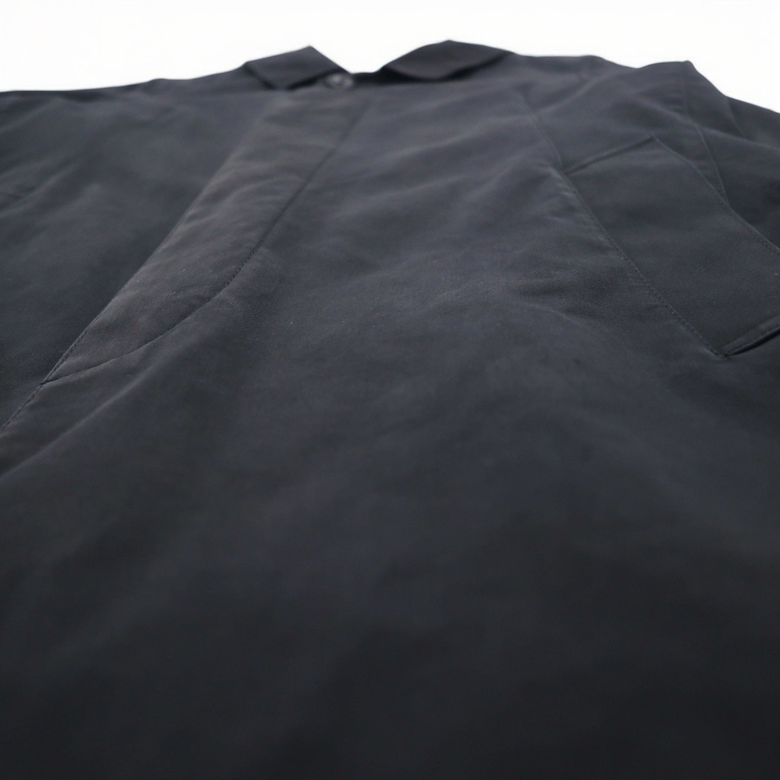 TOMORROWLAND Cappotto monopetto S nero cotone con fodera rimovibile in cashmere e seta