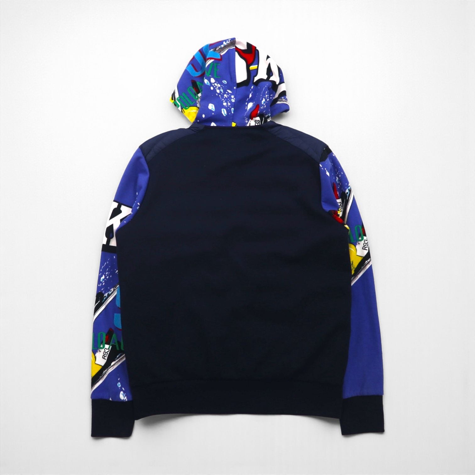 Polo Ralph Lauren ハイブリッド パフォーマンス ダウンジャケット パーカー M ネイビー PERFORMANCE キルティング 切替