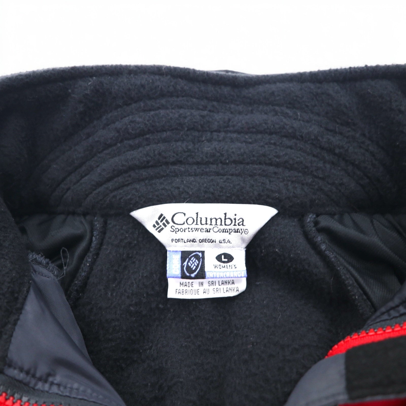 Columbia Anni '90 Giacca a vento 3-IN-1 Giacca invernale L Rossa INTERCHANGE con fodera rimovibile Sunrise Peak Parka SL7379 Fabbricato in Sri Lanka