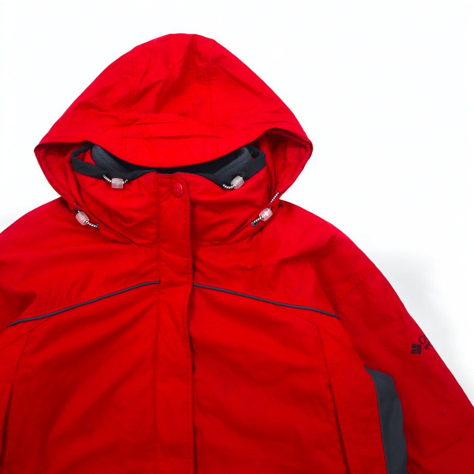Columbia Anni '90 Giacca a vento 3-IN-1 Giacca invernale L Rossa INTERCHANGE con fodera rimovibile Sunrise Peak Parka SL7379 Fabbricato in Sri Lanka