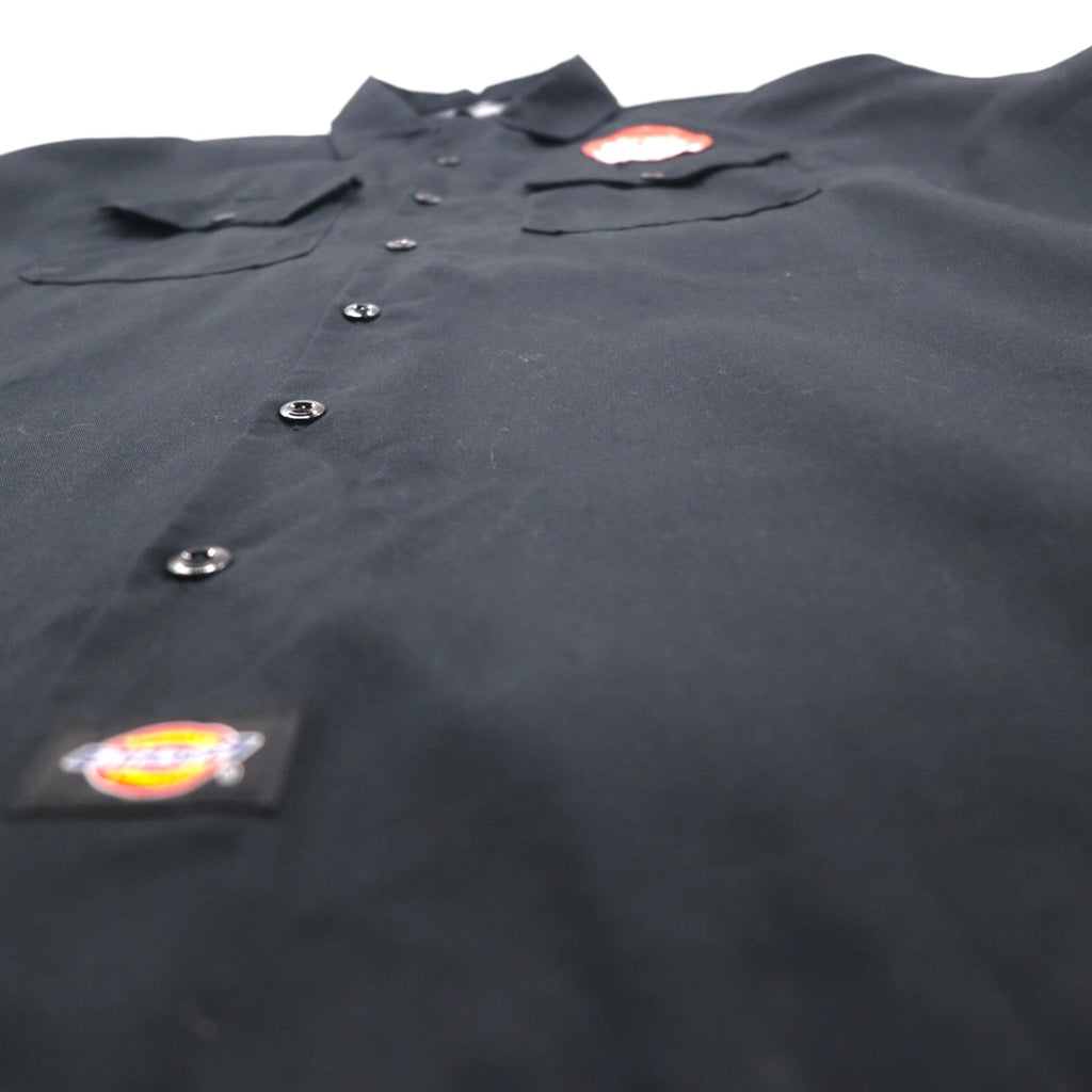 Dickies FLEX 半袖 ワークシャツ XL ブラック ポリエステル コットン WS675 未使用品