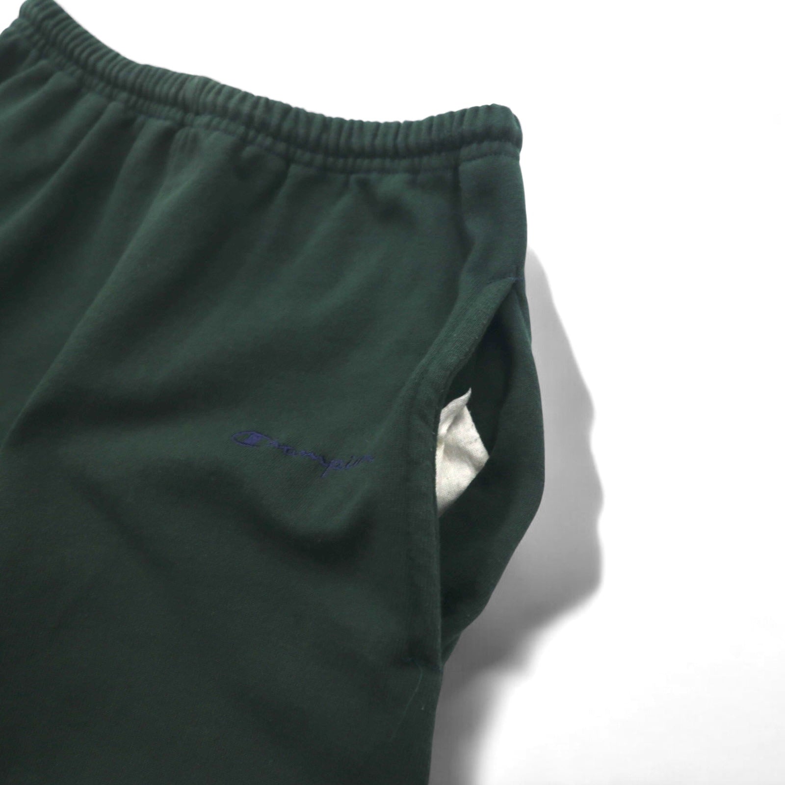 Champion pantaloni sportivi S verde cotone felpato, etichetta "bar tag", made in Messico