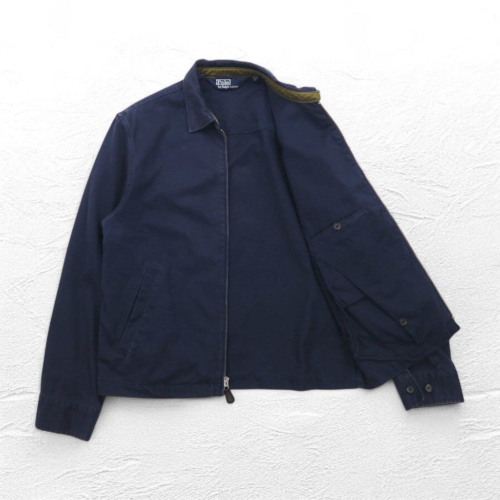 Polo by Ralph Lauren 90年代 スウィングトップ ハリントンジャケット M ネイビー コットン スモールポニー刺繍