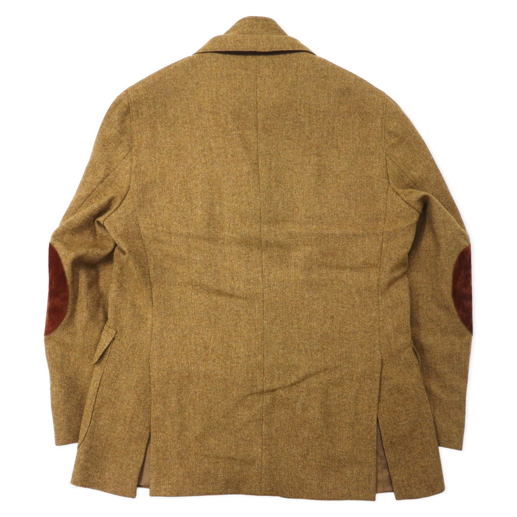 ACQUAVIVA - Giacca sartoriale a strati, taglia 50, beige, misto lana e seta LANIFICIO PURO, toppe sui gomiti, colletto staccabile, 2 modi di indossare