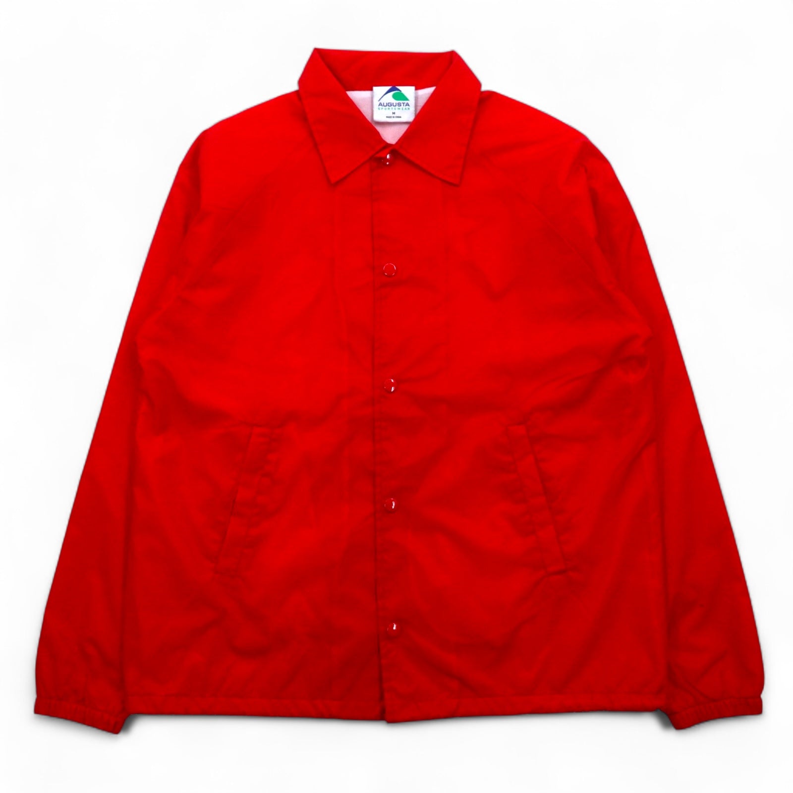 AUGUSTA SPORTSWEAR Giacca Coach M Rossa Nylon Coulisse Ricamo sul retro