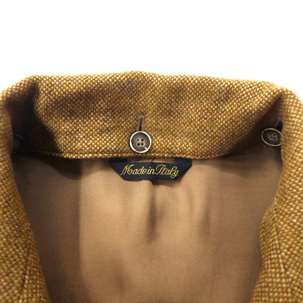 ACQUAVIVA - Giacca sartoriale a strati, taglia 50, beige, misto lana e seta LANIFICIO PURO, toppe sui gomiti, colletto staccabile, 2 modi di indossare