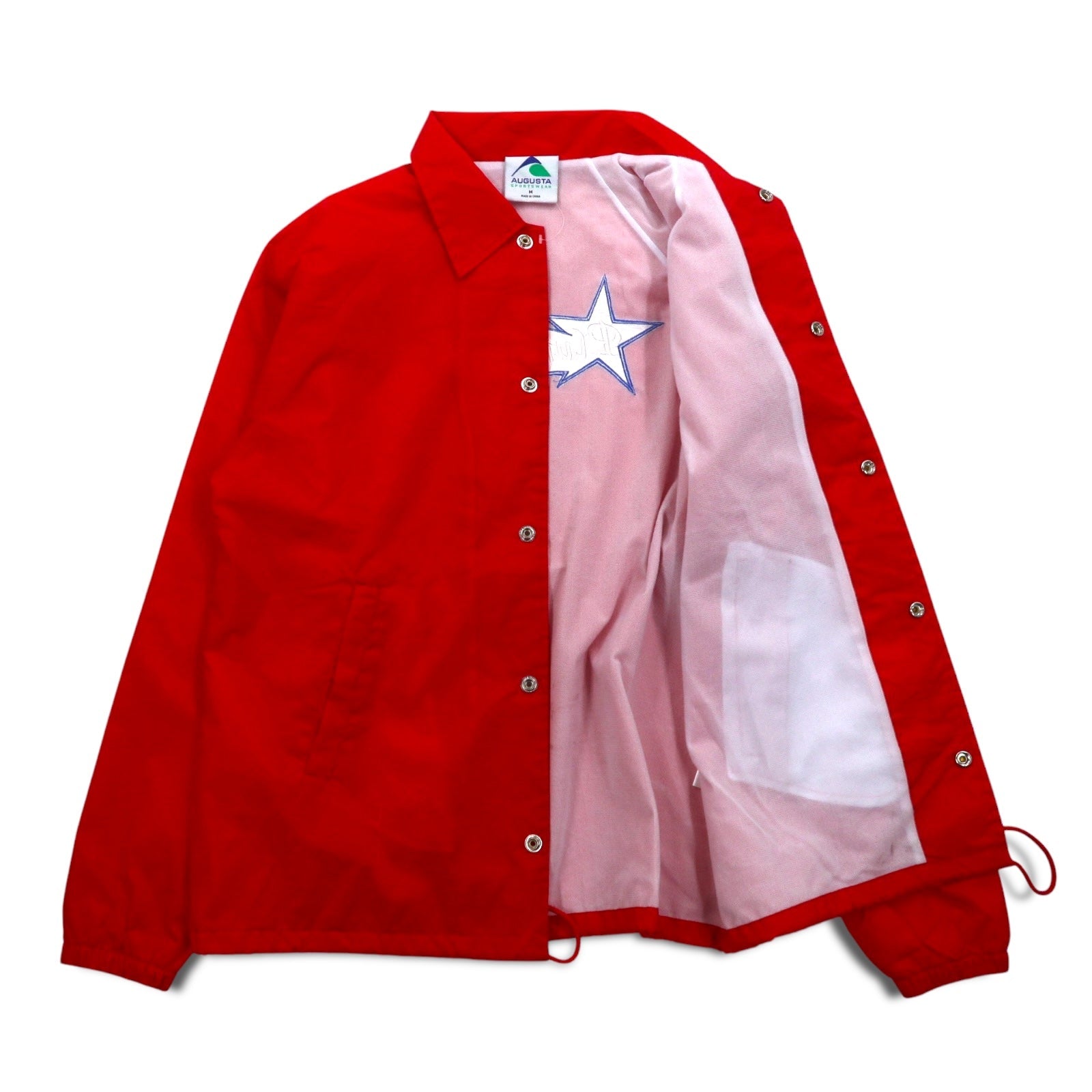 AUGUSTA SPORTSWEAR Giacca Coach M Rossa Nylon Coulisse Ricamo sul retro