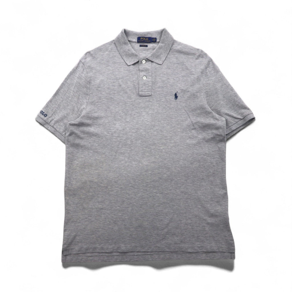 POLO RALPH LAUREN クラシックフィット ポロシャツ L グレー コットン 鹿の子 スモールポニー刺繍