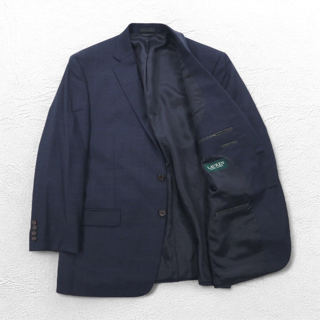 LAUREN RALPH LAUREN Giacca sartoriale 2 bottoni Completo L Blu scuro Lana