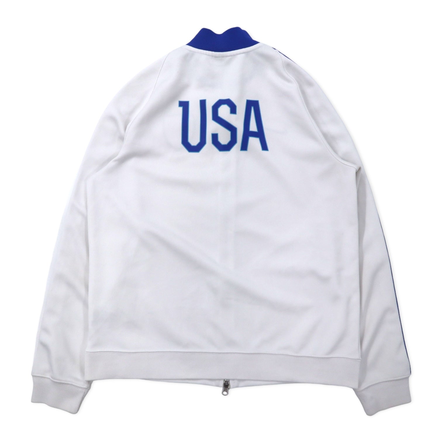 NIKE Tuta sportiva giacca L bianca poliestere con strisce laterali doppia zip modello USA N98 USA USMNT Authentic Mens Soccer Track Jacket 589862-100