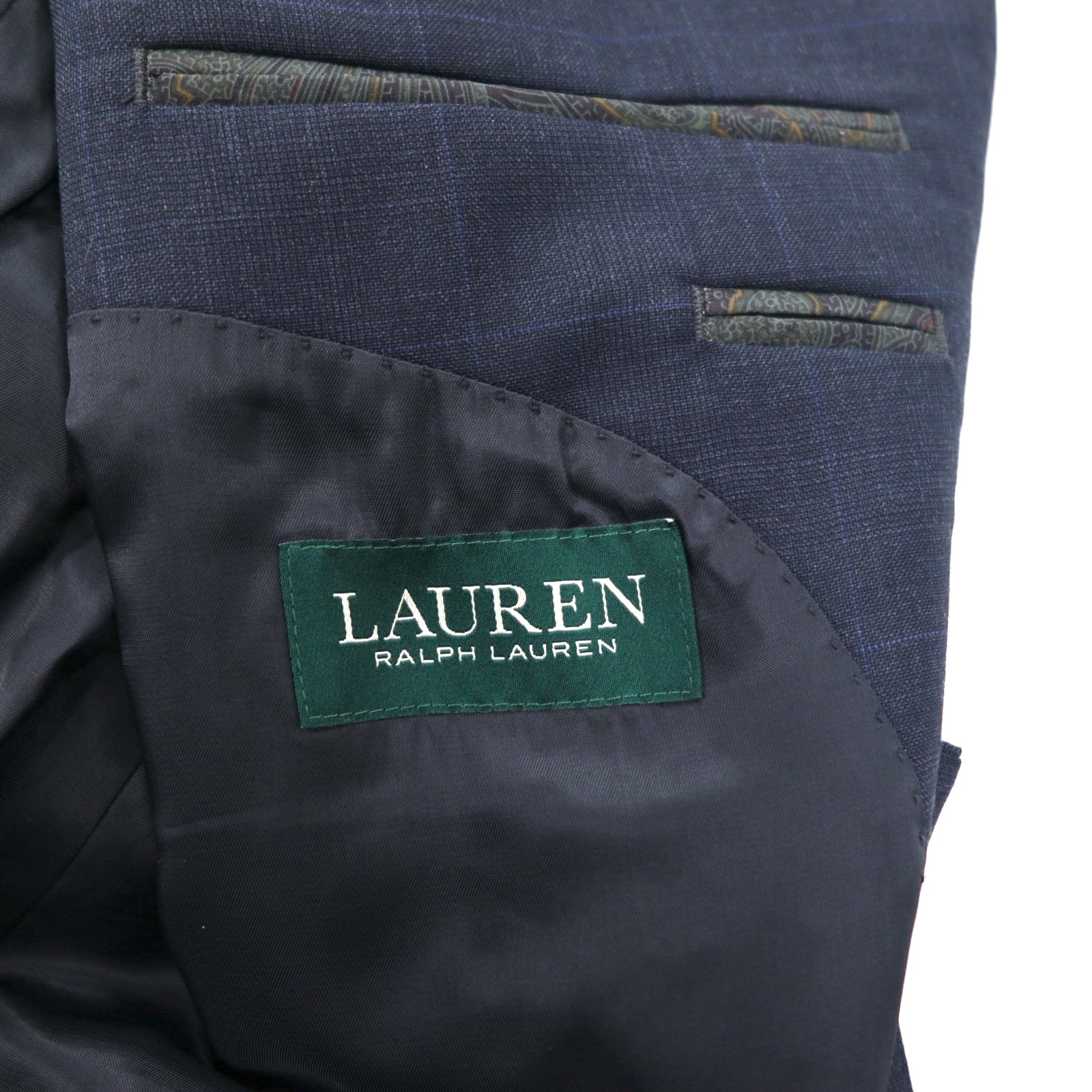 LAUREN RALPH LAUREN Giacca sartoriale 2 bottoni Completo L Blu scuro Lana