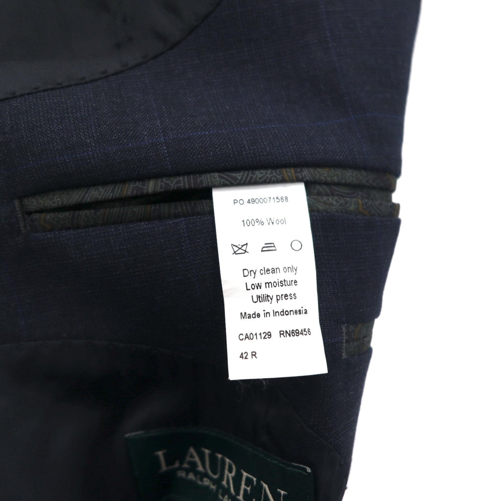 LAUREN RALPH LAUREN Giacca sartoriale 2 bottoni Completo L Blu scuro Lana