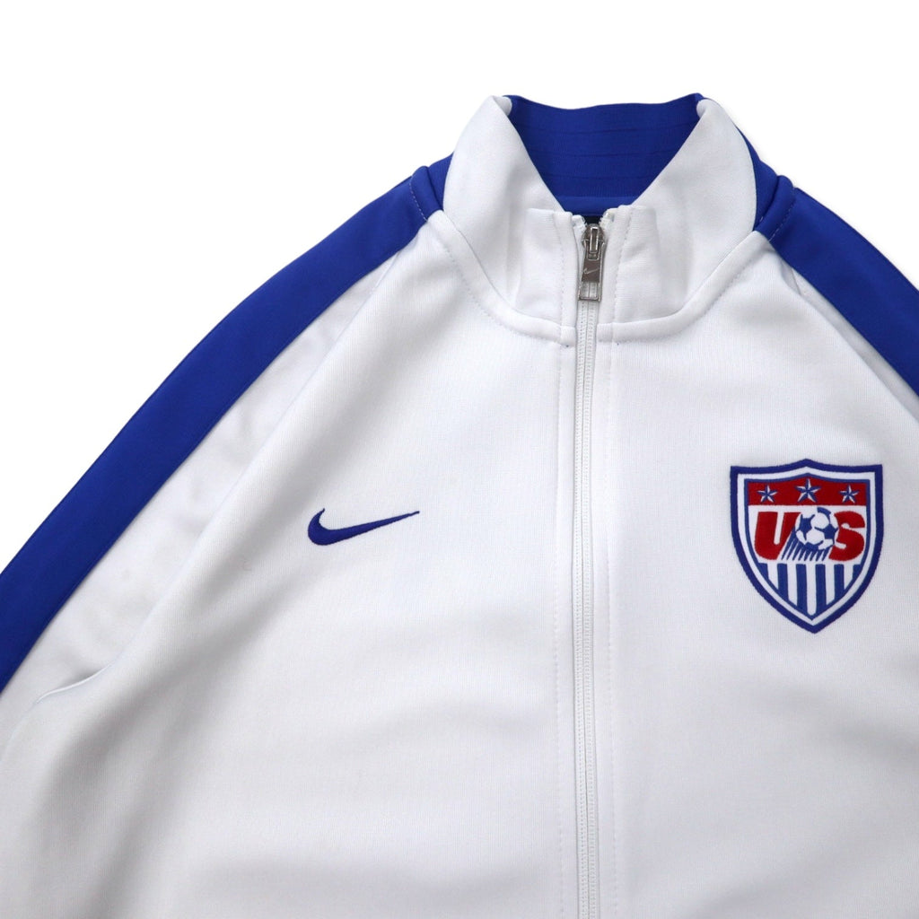 NIKE Tuta sportiva giacca L bianca poliestere con strisce laterali doppia zip modello USA N98 USA USMNT Authentic Mens Soccer Track Jacket 589862-100
