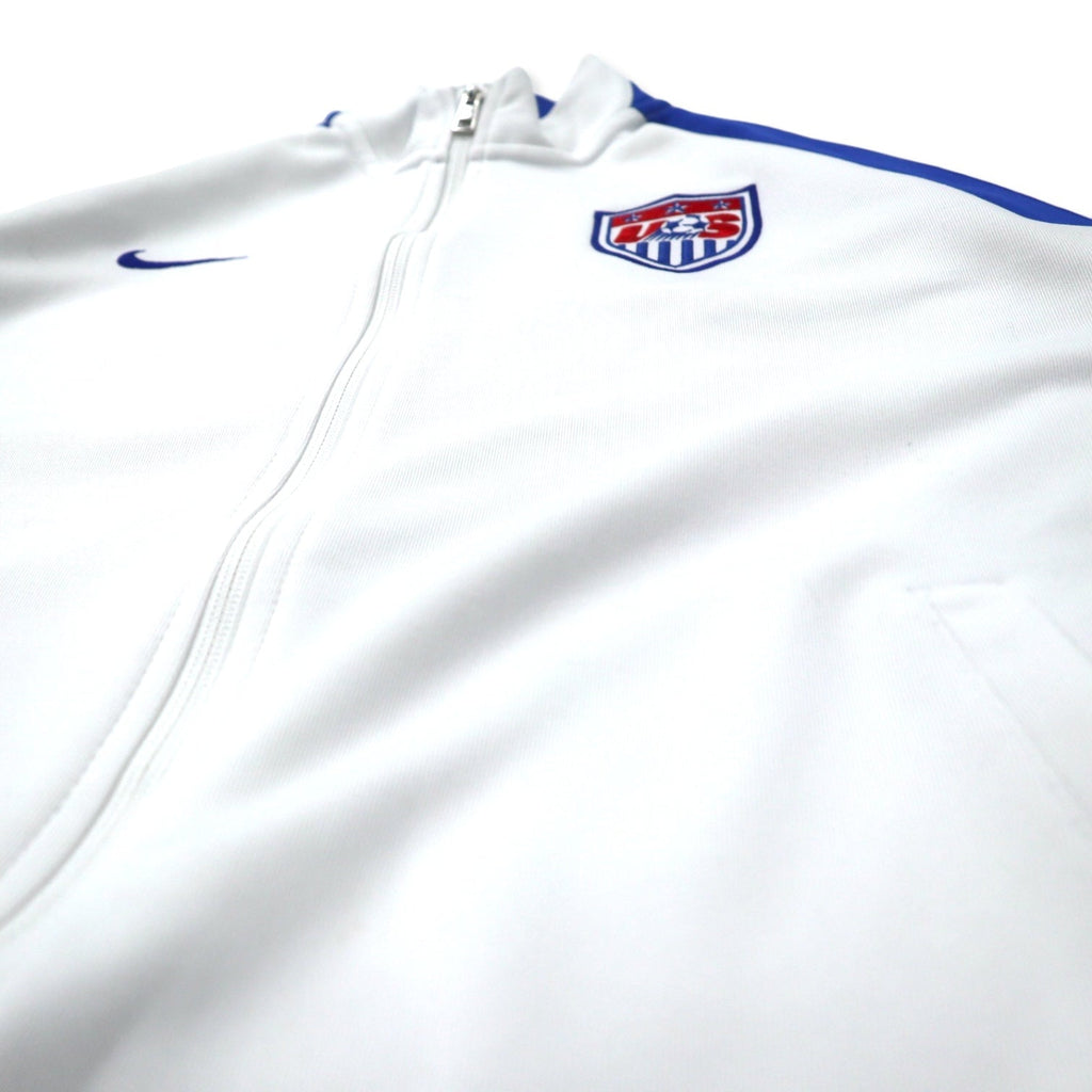 NIKE Tuta sportiva giacca L bianca poliestere con strisce laterali doppia zip modello USA N98 USA USMNT Authentic Mens Soccer Track Jacket 589862-100