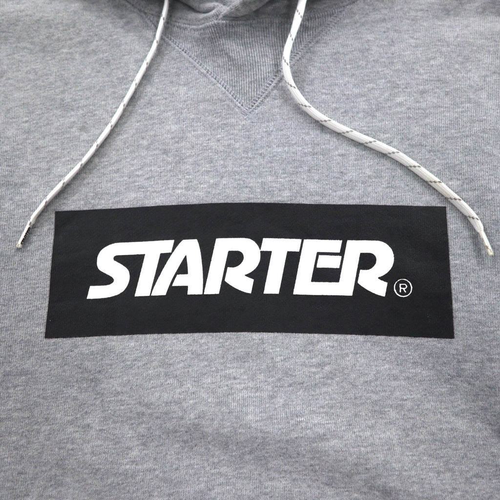 STARTER BLACK LABEL Box Logo Felpa con Cappuccio S Grigio JAKE PRINT PULL PARKA ST-1602-106