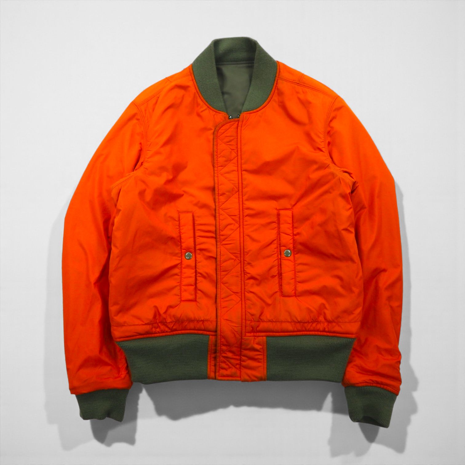 DENIM & SUPPLY RALPH LAUREN ナイロン MA-1 フライトジャケット M カーキ 星条旗 TALONジップ