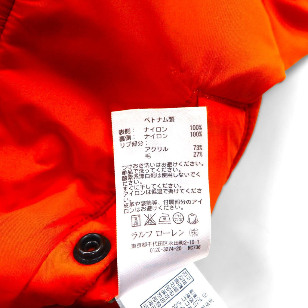 DENIM & SUPPLY RALPH LAUREN ナイロン MA-1 フライトジャケット M カーキ 星条旗 TALONジップ