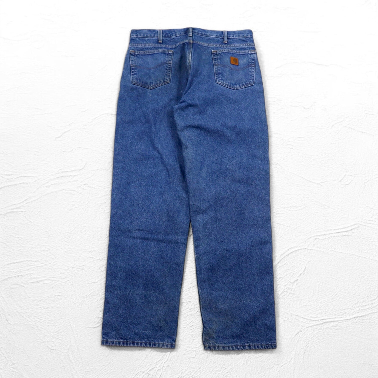 Carhartt Pantaloni Jeans Foderati in Flanella Vestibilità Rilassata XL Blu Indaco Fodera a Quadri B172 DST Made in Messico