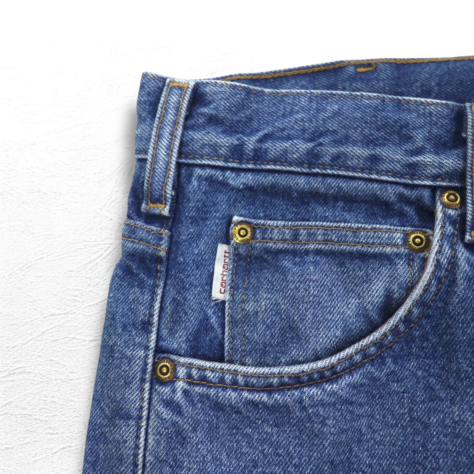 Carhartt Pantaloni Jeans Foderati in Flanella Vestibilità Rilassata XL Blu Indaco Fodera a Quadri B172 DST Made in Messico