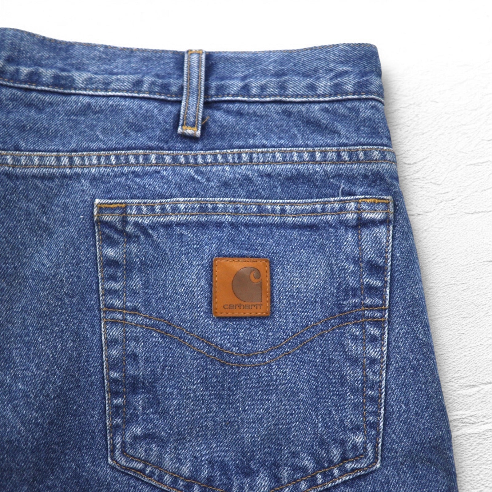 Carhartt Pantaloni Jeans Foderati in Flanella Vestibilità Rilassata XL Blu Indaco Fodera a Quadri B172 DST Made in Messico