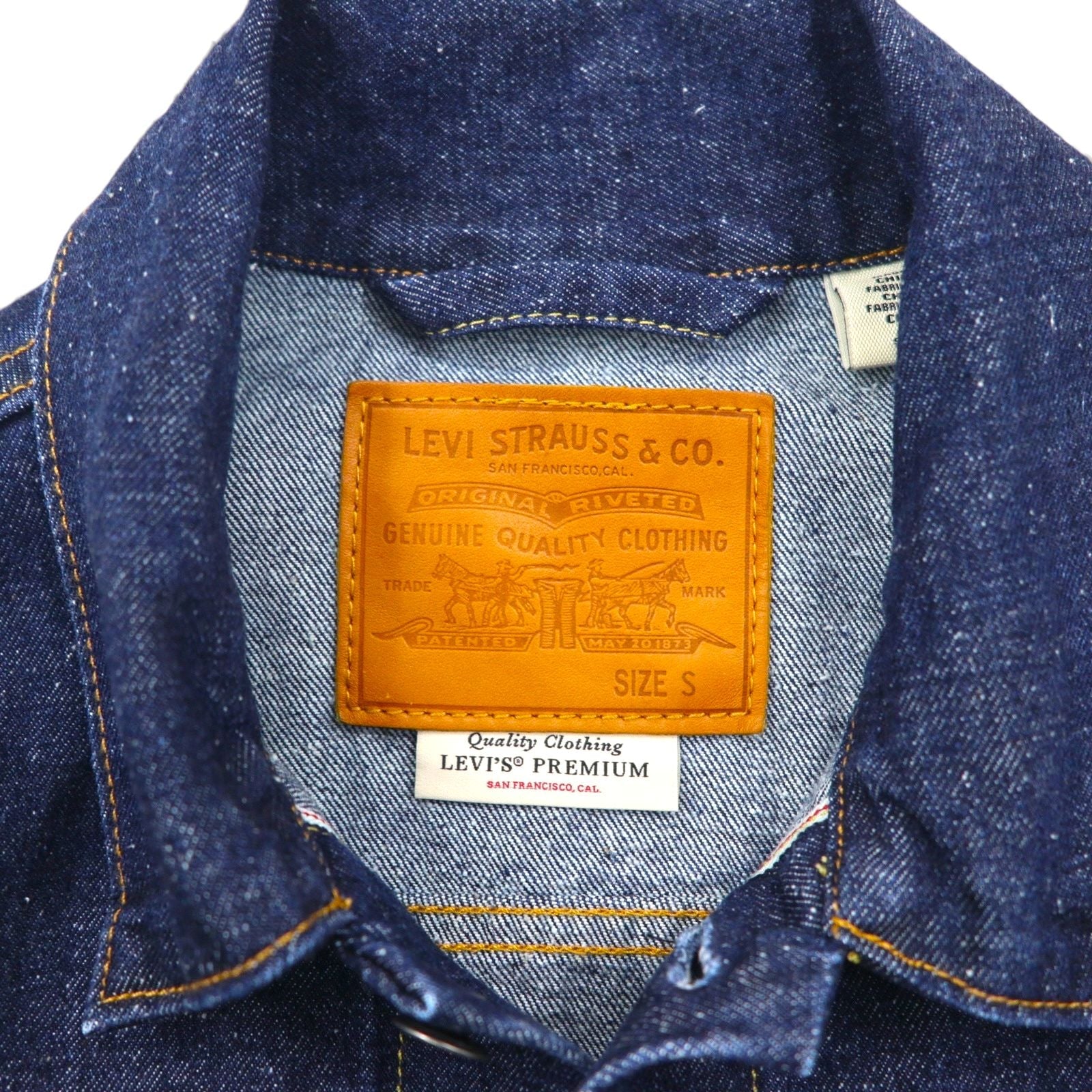Levi's PREMIUM ビッグE 大戦モデル 赤耳 1stタイプ 復刻 デニム トラッカージャケット Gジャン S インディゴ シンチバック ビッグサイズ TYPE1 A3174-0002