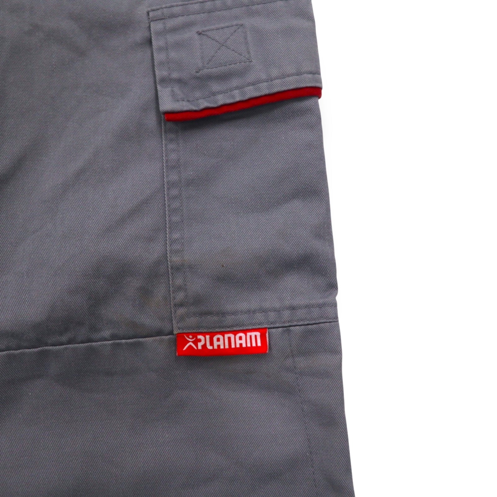 Vintage German Made Utility Pants PLANAM Pantaloni da lavoro tedeschi Euro Work Doppie ginocchia Pantaloni da lavoro M Grigio Cotone Riflettente